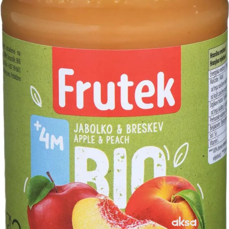 Frutek bio kaš.breskva,jabuka 190gr