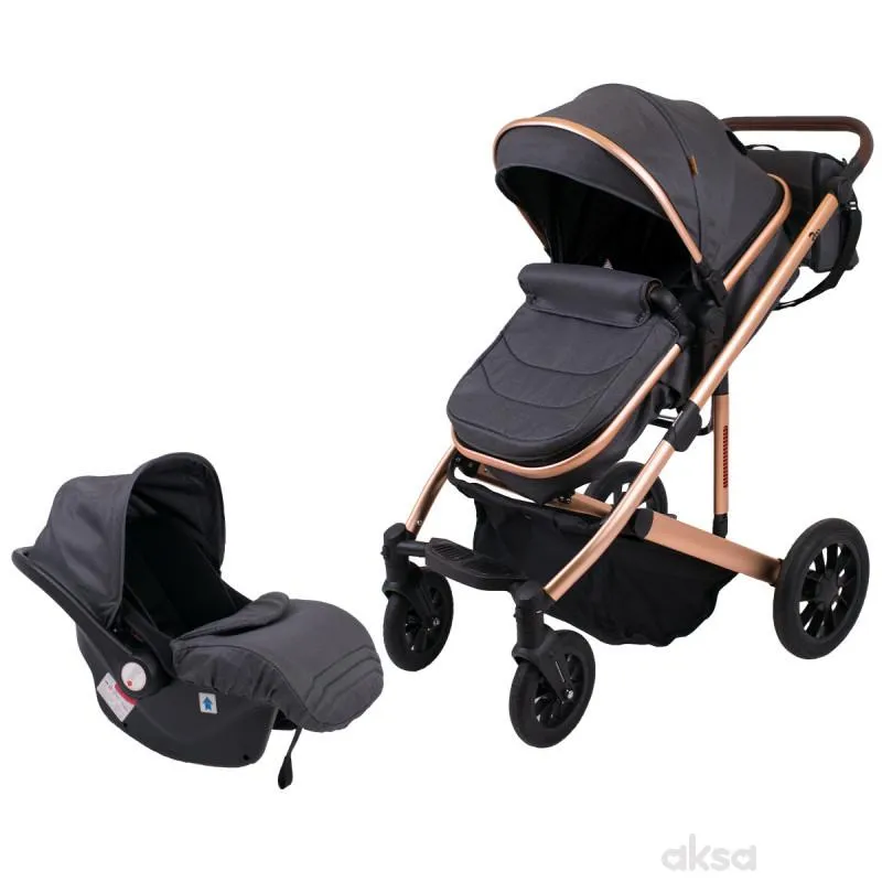 Jungle Roo kolica 2u1 Golg-grey