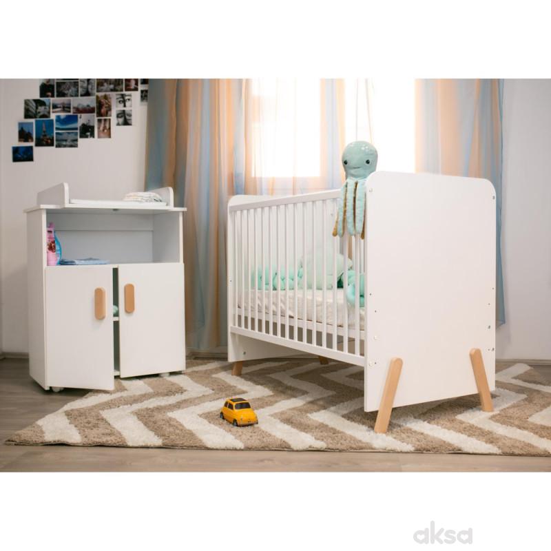 Bambino krevetac Una ,beli, bez fioke 