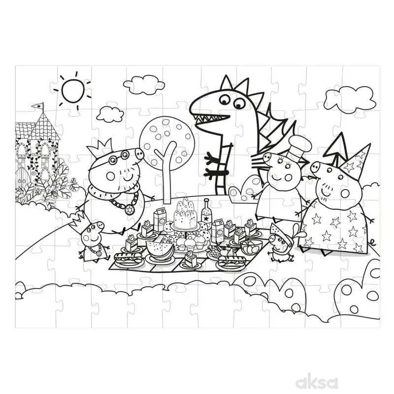 Dodo puzzle 2u1 Peppa prase, piknik 60 kom