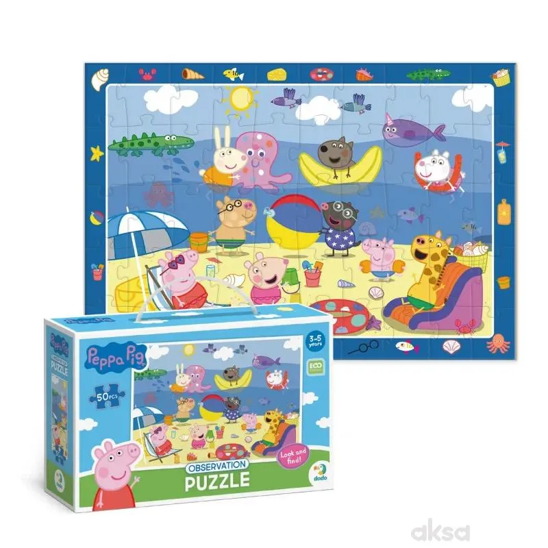 Dodo puzzle Peppa prase,letnji odmor 50 kom