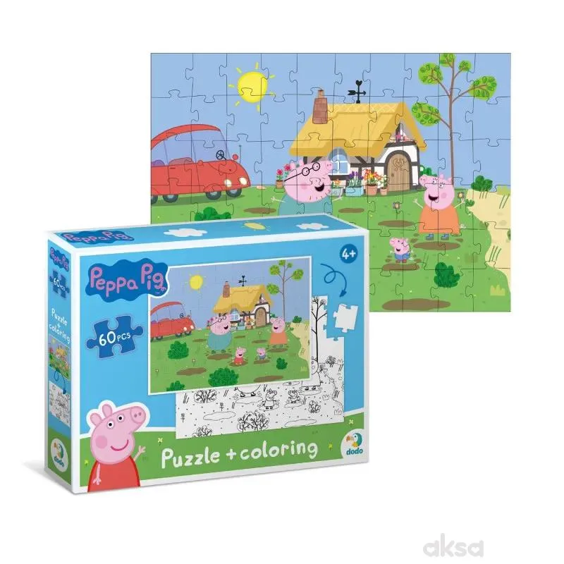 Dodo puzzle 2u1 Peppa prase, skakanje po baricama
