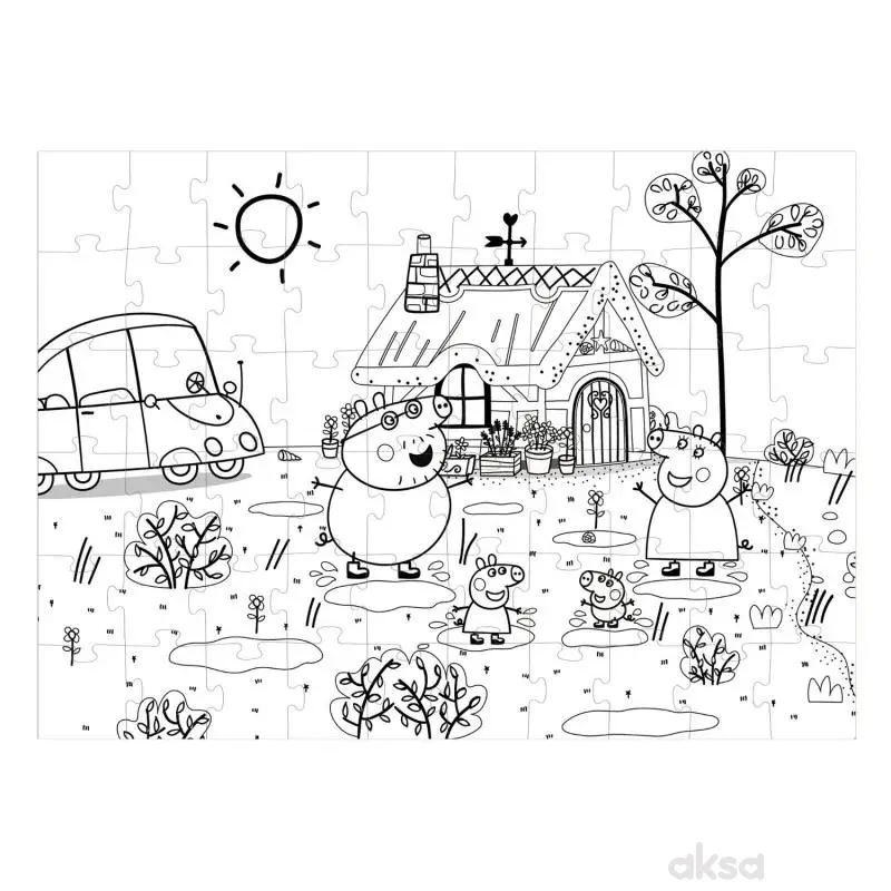 Dodo puzzle 2u1 Peppa prase, skakanje po baricama