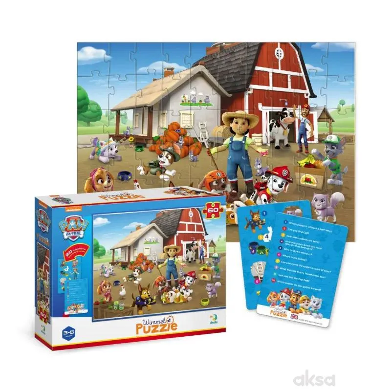 Dodo puzzle Paw Patrol,farma 60 kom