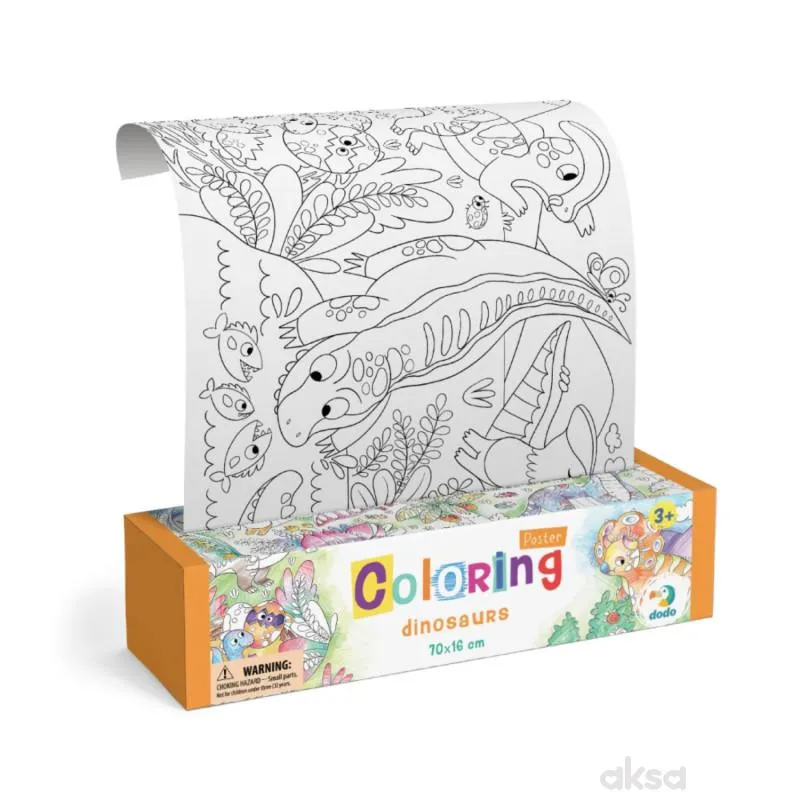 Dodo oboji poster, dinosaurusi