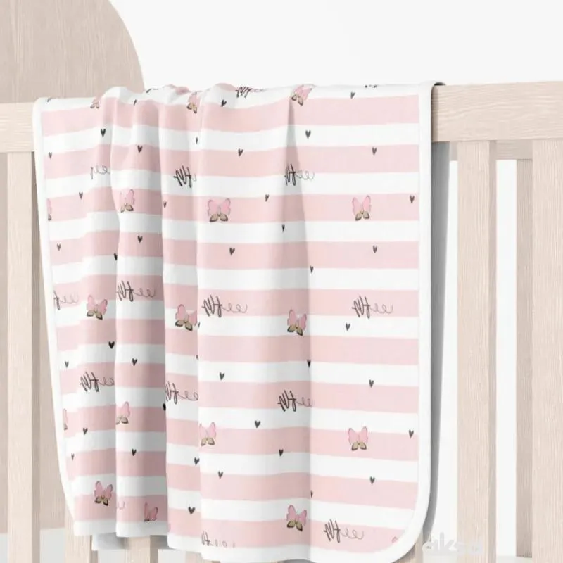 Baby Textil prekrivač Leptiri, 80x90cm