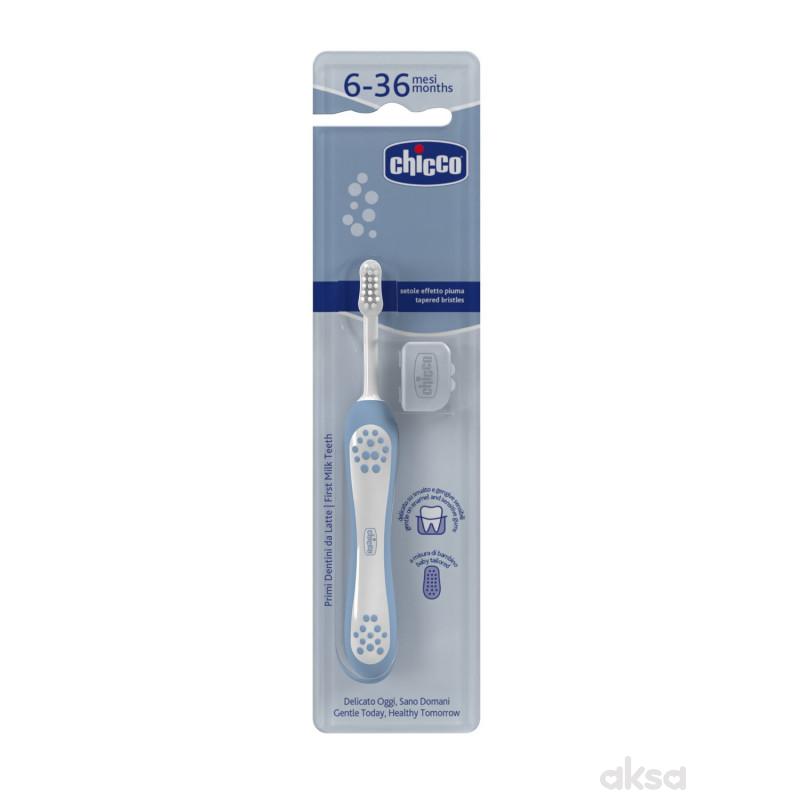 Chicco četkica za zube indigo plava,6-36m 