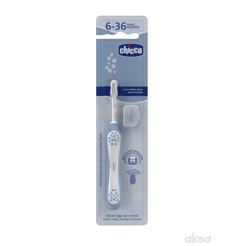 Chicco četkica za zube indigo plava,6-36m
