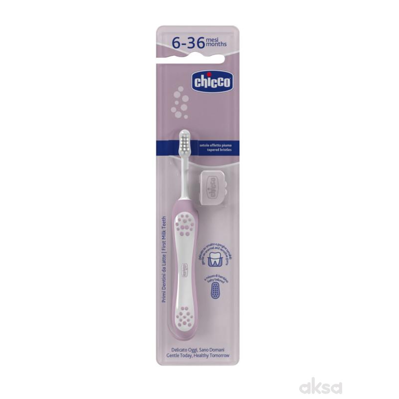 Chicco četkica za zube lila,6-36m 