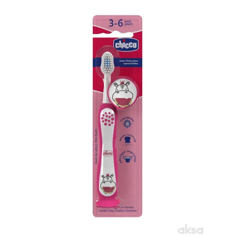 Chicco četkica za zube hippo,3-6 godina
