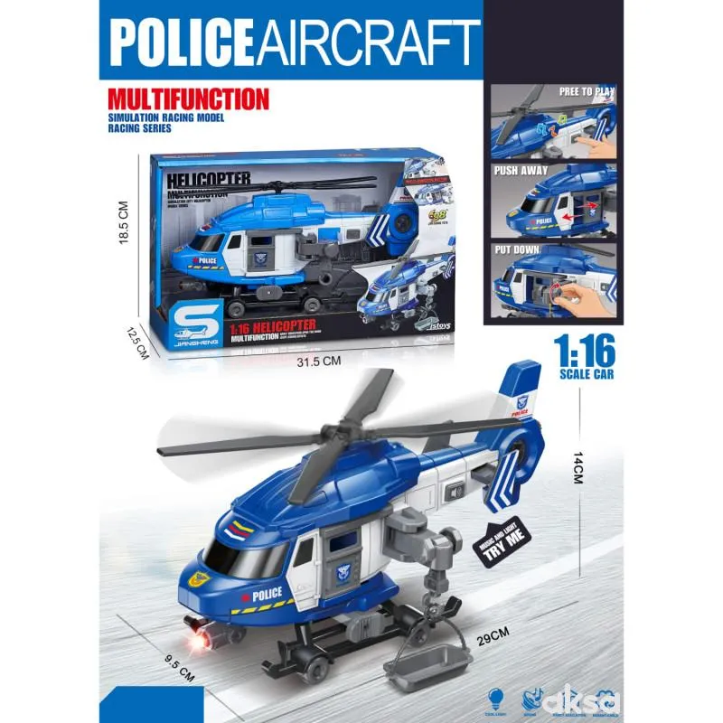 Merx igračka helihopter sa svetlom i zvukom, plavi 