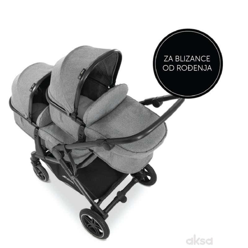 Hauck kolica za blizance Atlantic Twin, Grey 