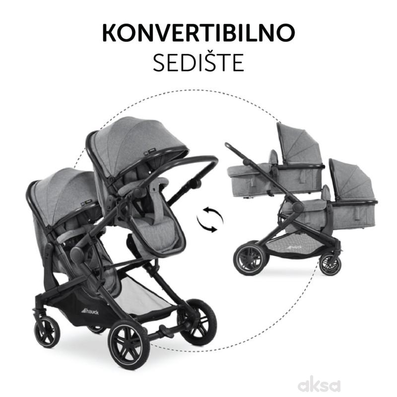 Hauck kolica za blizance Atlantic Twin, Grey 