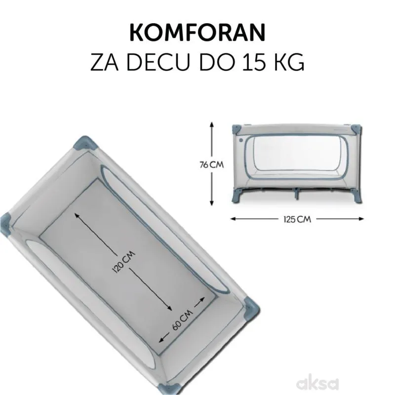 Hauck prenosivi krevetac Dream n Play Plus,Blue