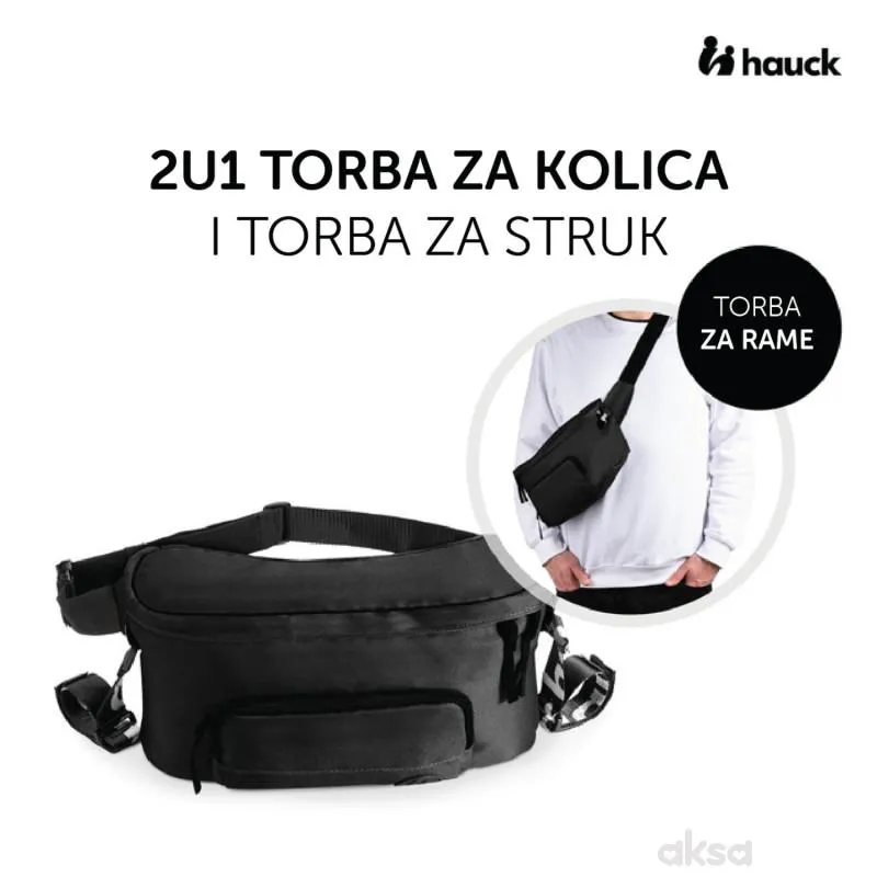 Hauck torba za kolica 2u1, Black