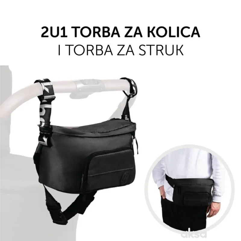 Hauck torba za kolica 2u1, Black
