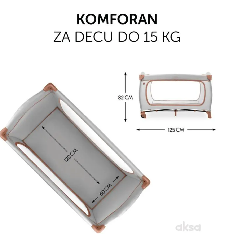 Hauck prenosivi krevetac Sleep n Play Go Plus,Cork