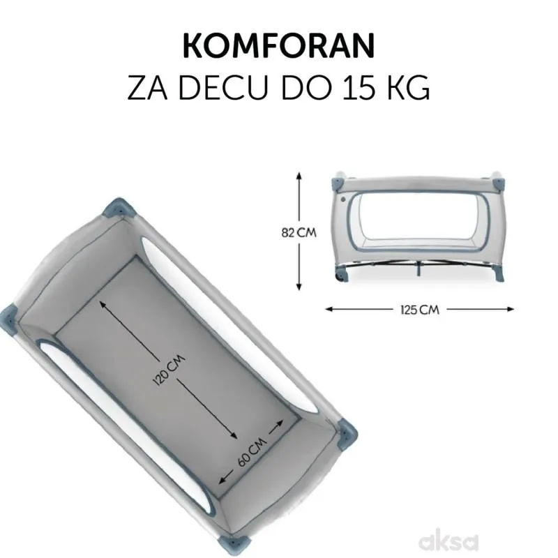 Hauck prenosivi krevetac Sleep n Play Go Plus,Blue