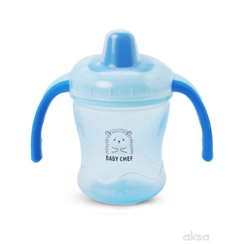 Baby Chef no-spill flašica 210ml, 6m+, plava 