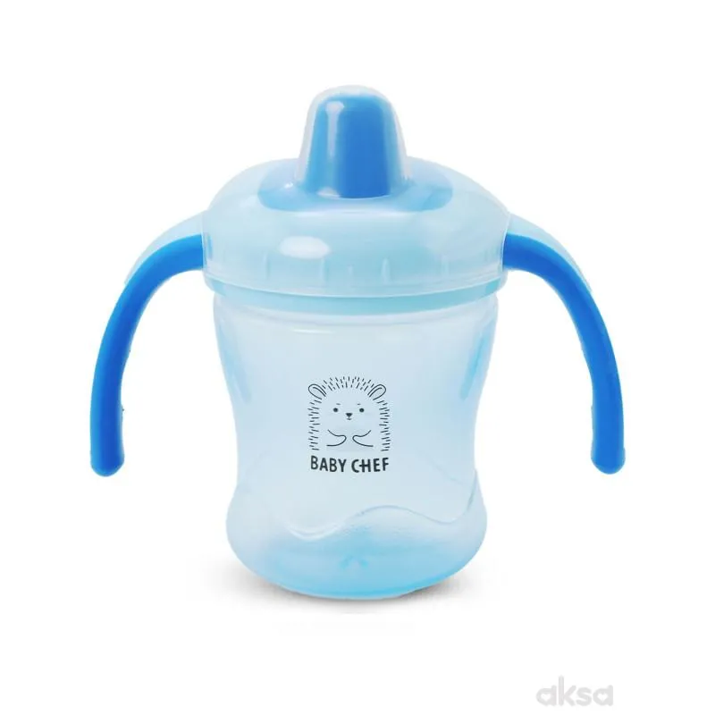 Baby Chef no-spill flašica 210ml, 6m+, plava