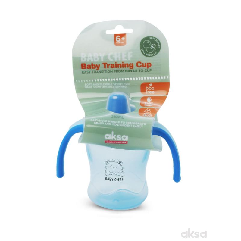 Baby Chef no-spill flašica 210ml, 6m+, plava 