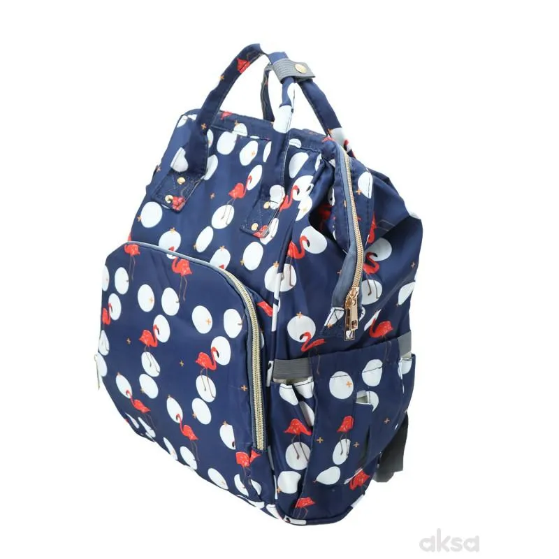 Cute&Cool torba za mame Flamingo teget