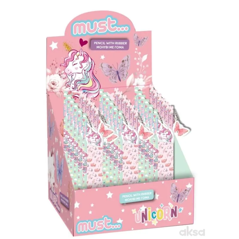 Must olovka suha sa priv.gum. Unicorn leptir 36/1