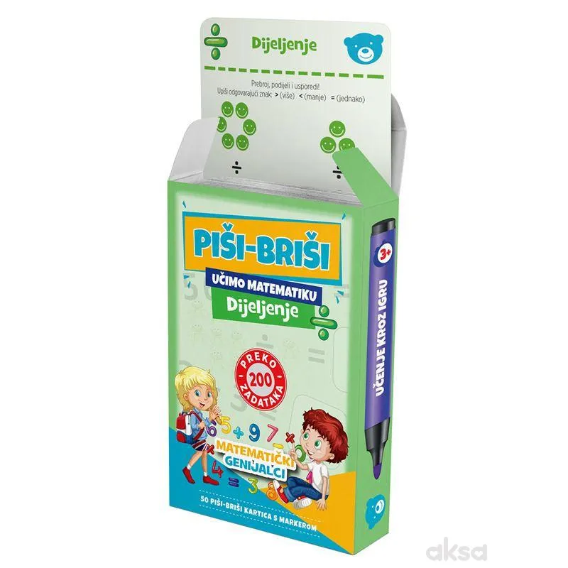 Edukativne igre piši-briši+marker:Dijeljenje