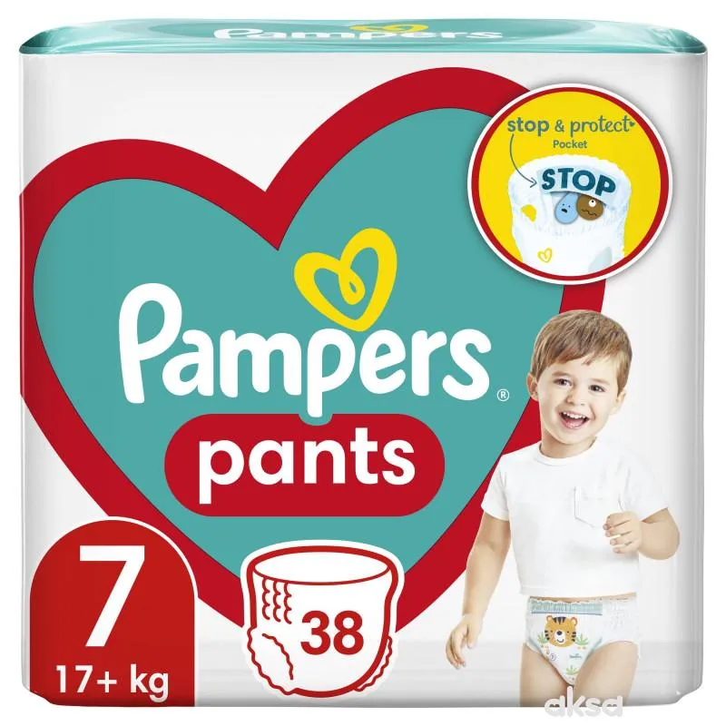 Pampers pants pelene active jumbo pack 7 38kom