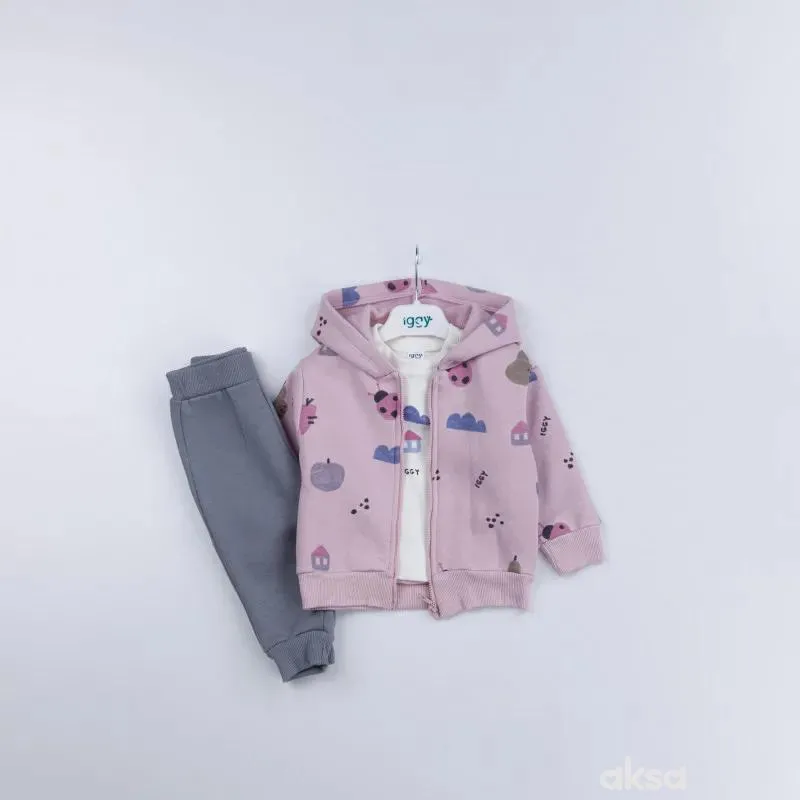 Iggy komplet 3/1 (majica, duks, d. deo), devojčice 