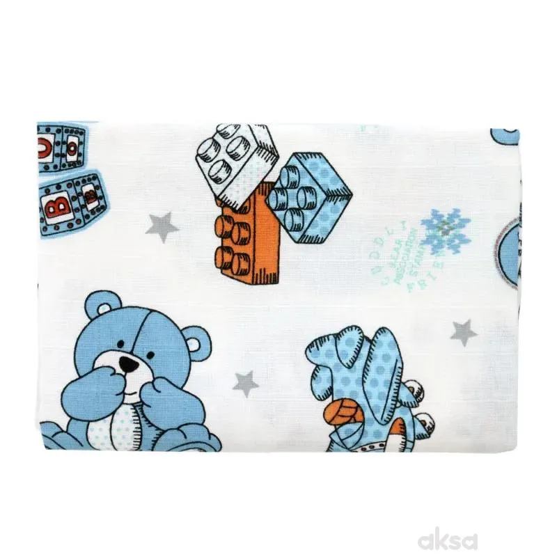 Lillo&Pippo muslin pelena 75x75cm, Vesela družina