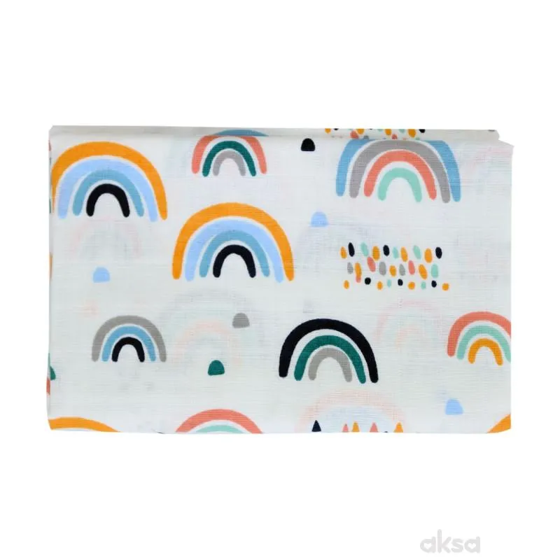 Lillo&Pippo muslin pelena 75x75cm, Duga šarena