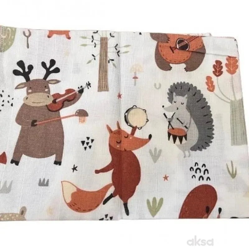 Lillo&Pippo muslin pelena 75x75cm, Muzičari
