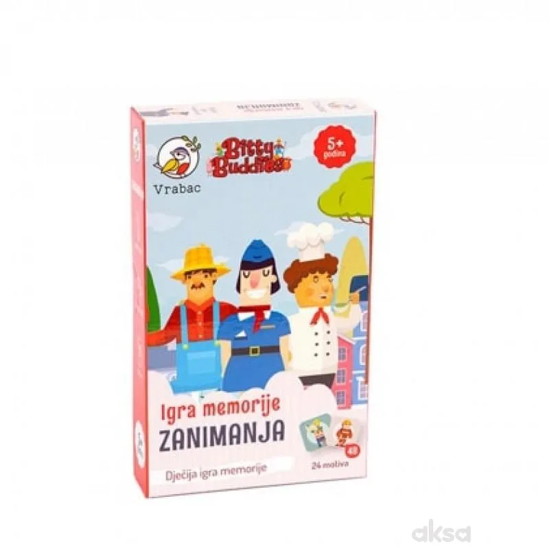 Vrabac Bitty buddies, igra memorije zanimanja 