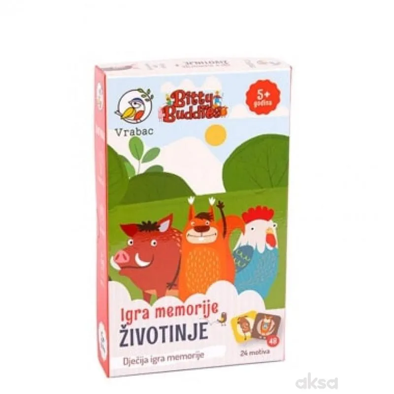 Vrabac Bitty buddies, igra memorije životinje
