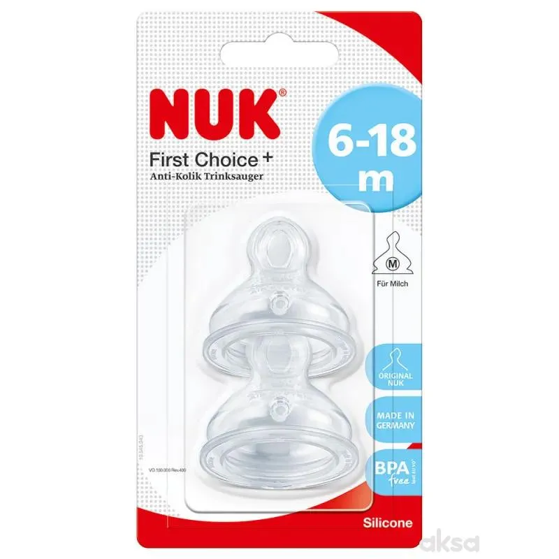 Nuk cucla FC+ za mleko vel m 6-18m 2kom 