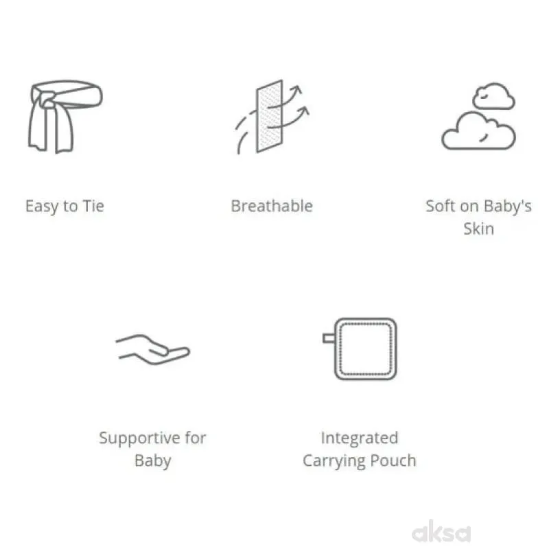 Ergobaby marama Aura Sustainable, Grey Stripes