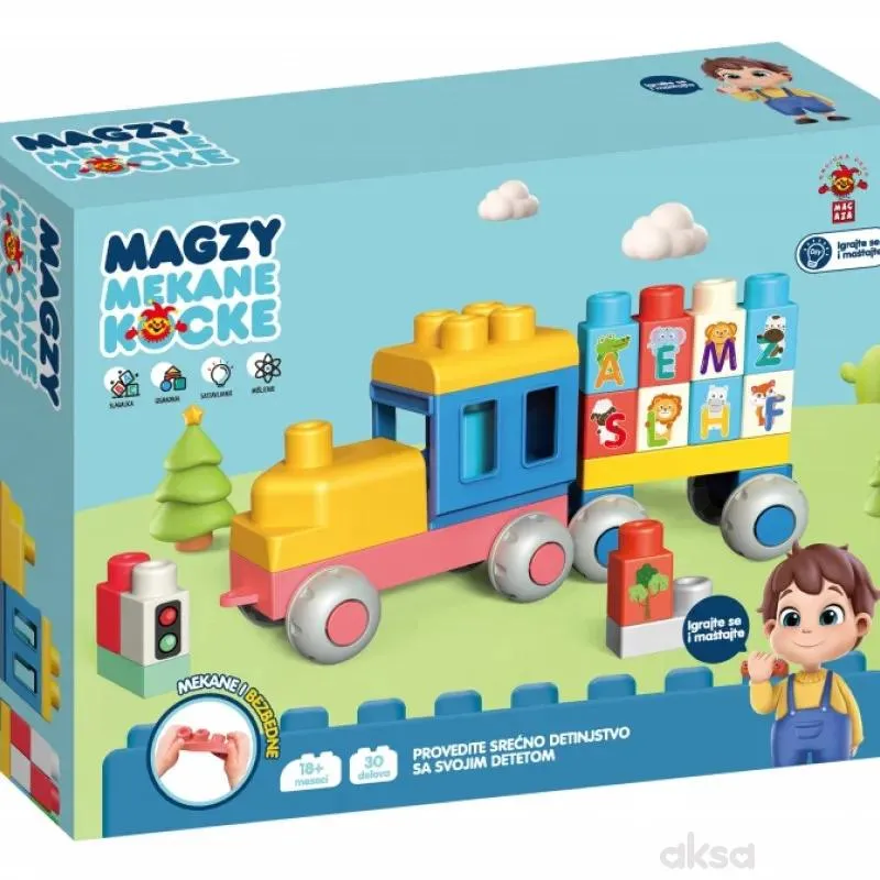 Magzy sr mekane kocke 30pcs vozic 