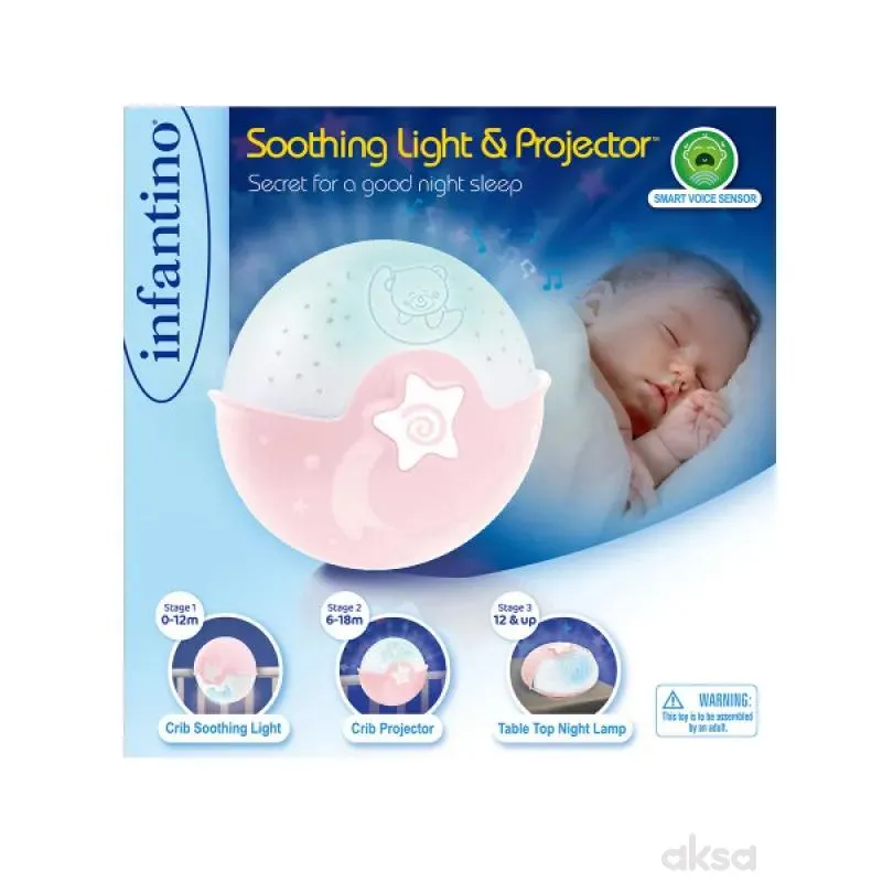 Infantino noćna lampa roza