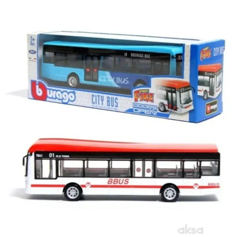 Burago 1:43 Street fire autobus 