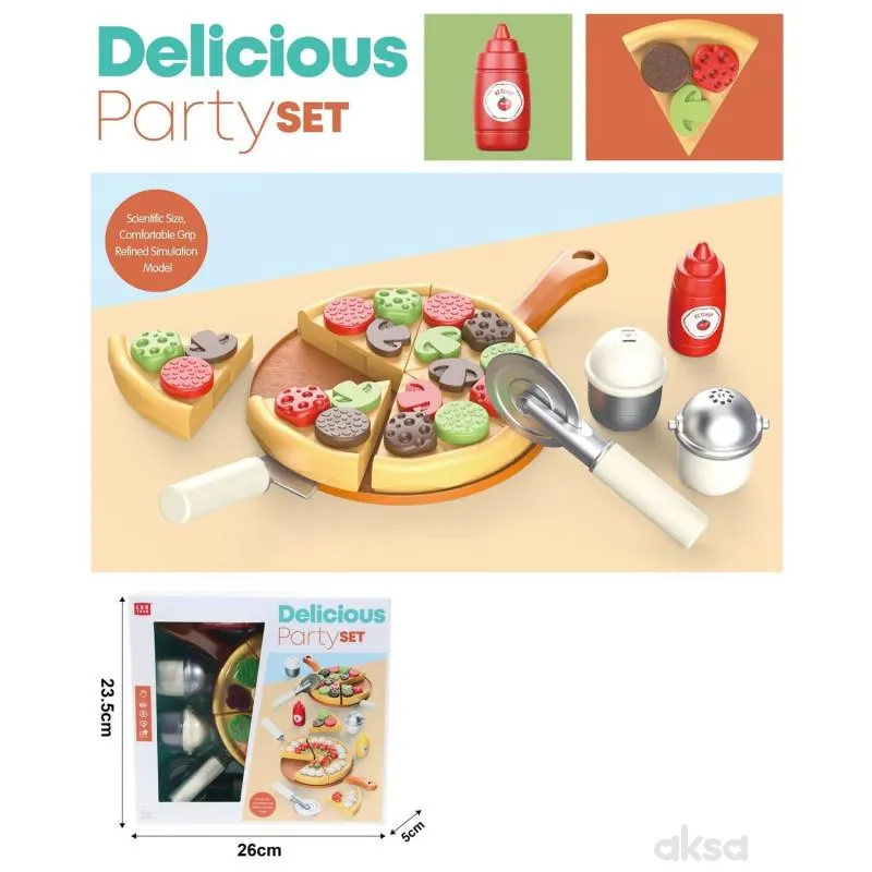 HK Mini igračka ukusni i zabavni pizza set