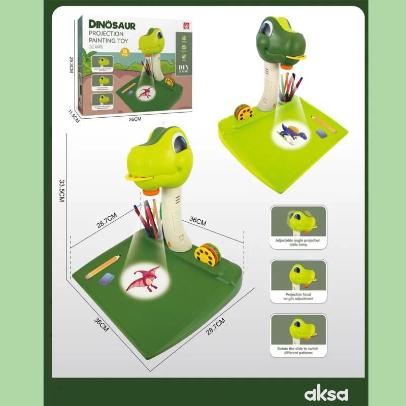 HK Mini igračka  projektor dinosaurus zeleni 