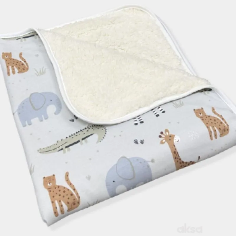 Baby Textil prekrivač sa krznom Safari, 80x90cm