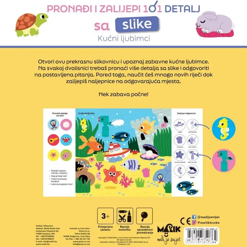 Malik Pronađi i zalijepi 101 detalj-kućni ljubimci 