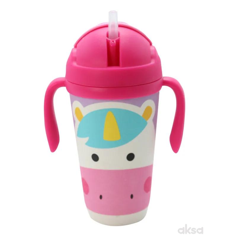 Baby Chef flašica sa slamčicom jednorog 350ml 
