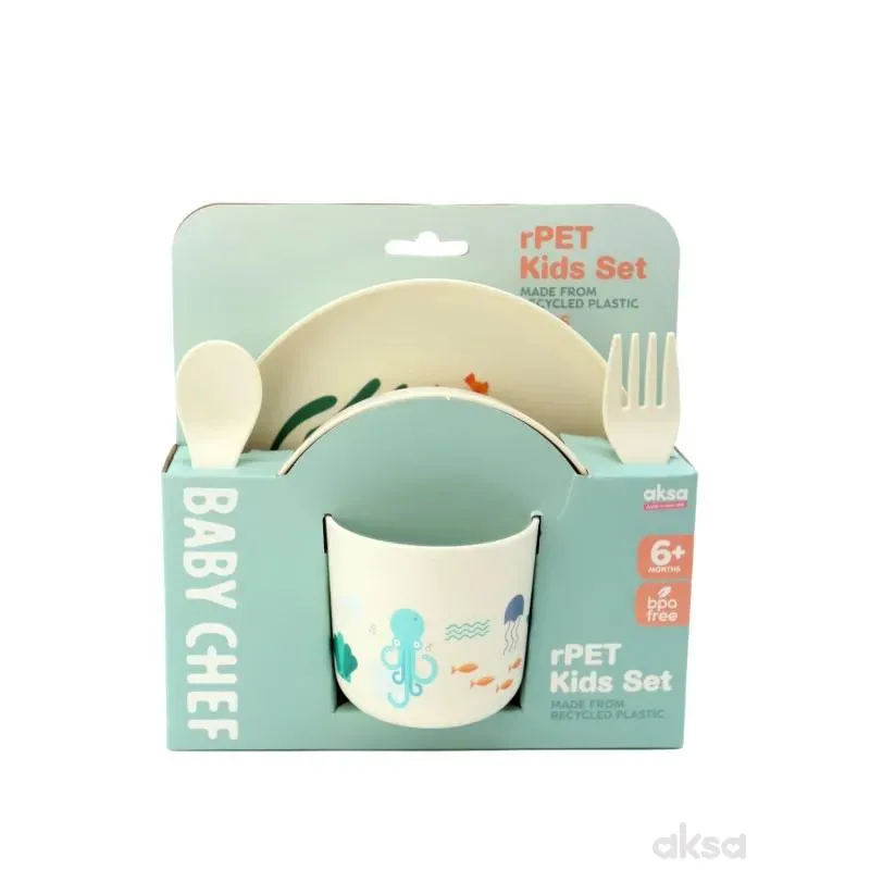 Baby Chef set za hranjenje okean 5kom