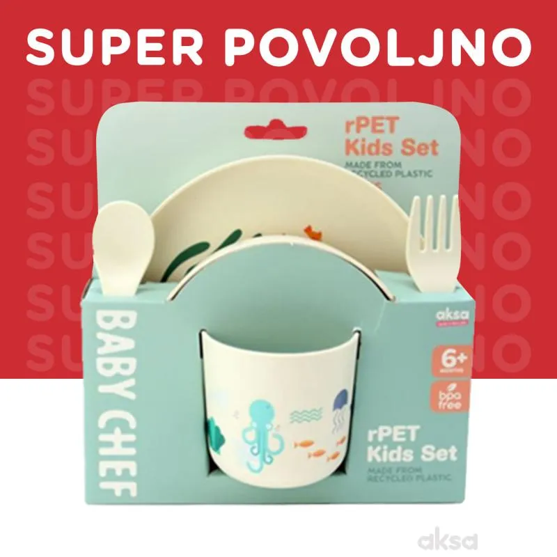 Baby Chef set za hranjenje okean 5kom