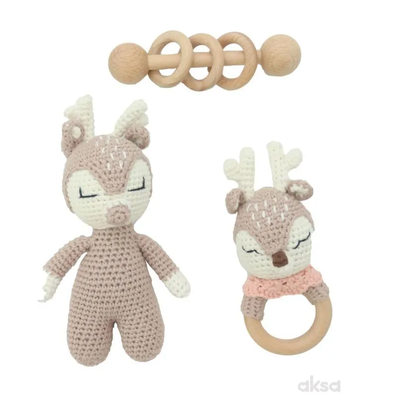 Cute&Cool poklon set za bebe jelen 3 kom