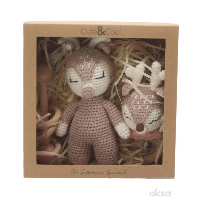 Cute&Cool poklon set za bebe jelen 3 kom