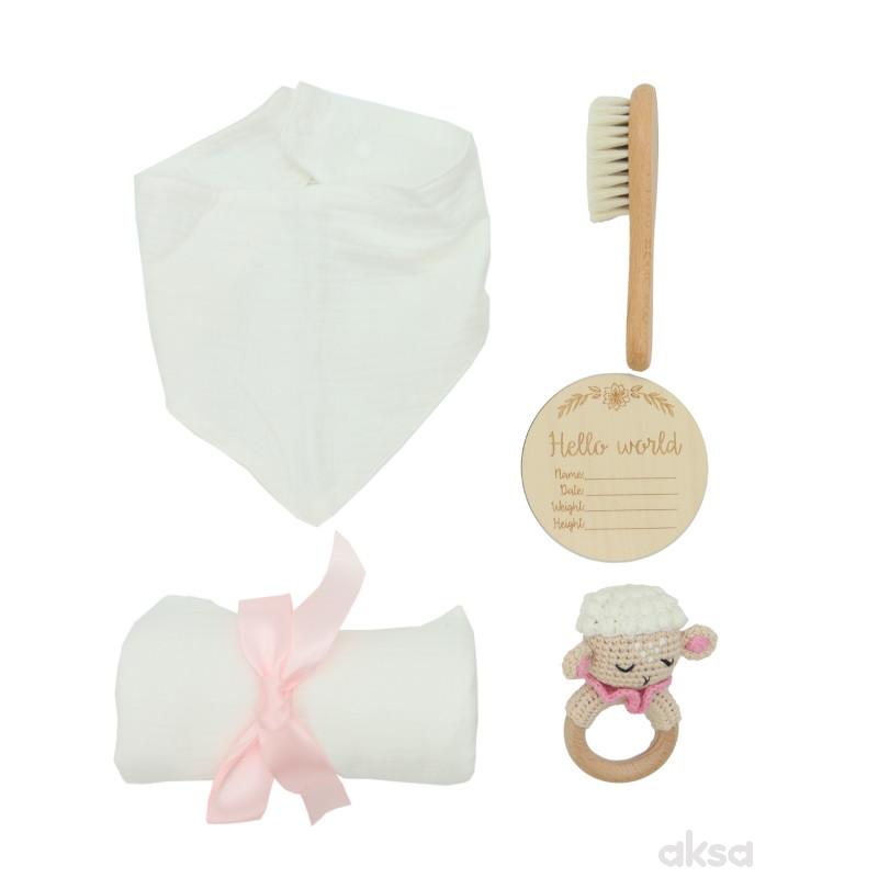 Cute&Cool poklon set za bebe ovčica 4 kom 